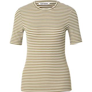 Soft Rebels Fenja Stribet Top Martini Olive Grøn-XL