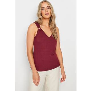 Lts Tall Burgundy Red Ribbed Vest Top 14 Lts | Tall Women's Going Out Tops