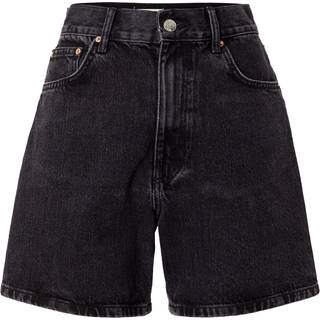 Gina Tricot-High waist denim shorts-Denim shorts-Sort-32-Dame