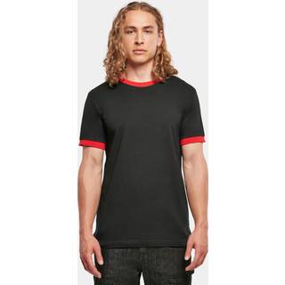 Build Your Brand Basic BYBB022 T-shirts Black / City Red S