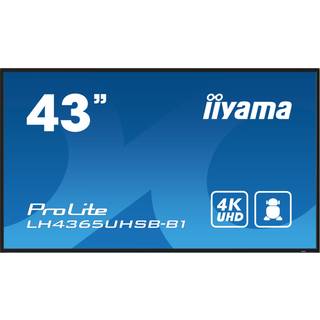 iiyama LH4365UHSB-B1 skilte display Kiosk design 108 cm (42.5') LED Wi-Fi 800 cd/m² 4K Ultra HD Sort Indbygget processer Android 11 24/7