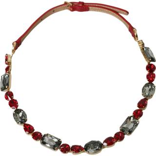 Dolce & Gabbana Radiant Red Crystal Buckle Waist Belt