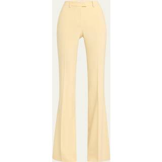 MK Haylee Stretch Pebble Crepe Flared Trousers - Natural - Michael Kors - EU 40