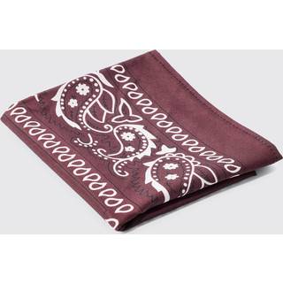 Mens Paisley Printed Bandana In Brown