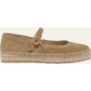 Gianvito Rossi Elda suede espadrilles - beige - EU 37.5