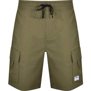 Shorts i struktureret bomuld med træksnor og logomærke