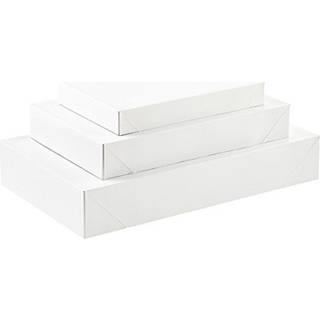 Hele dagen gaver 12 Pack White Gift Wrap Boxes med l?g - Assorteret multi -pakke julef?dselsdage pr?senterer t?j til t?j