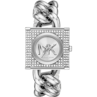 Michael Kors MK Chain Lock Stainless Steel White Dial Women’s Watch MK4718