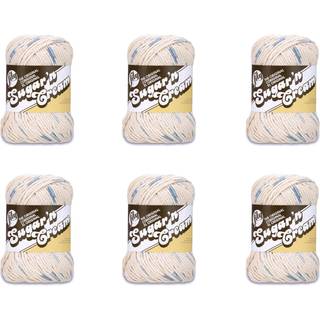 Lily Sugar'n Cream Denim Blue Yarn - 6 Pack med 57G/2Oz - Bomuld - 4 Medium (Worsted) - 95 yards - Strik/h?kling