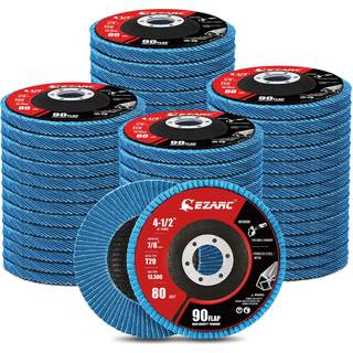 Ezarc klapskiver 40 Grit 4 1/2 x 7/8-tommer klapslibning Disc Type 29 Zirconia Slibing Wheel til rustfrit stålplader (50 pakke)