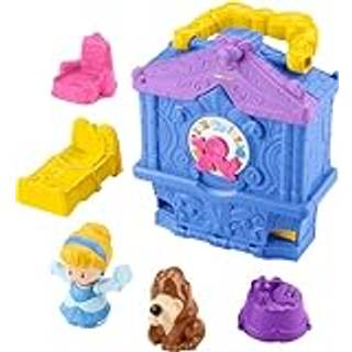 Fisher-Price Little People Toddler Toy Disney Princess Askepott on-the-Go Playset med siffror för låtsas spela barn i åldrarna 18 månader