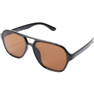 Mens Contrast Lens Aviator Sunglasses In Brown