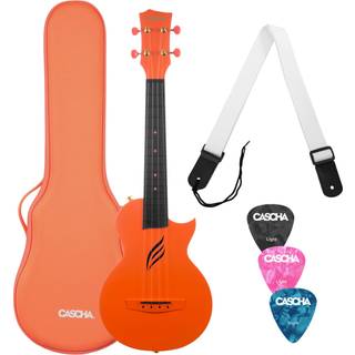 Cascha Carbon Fibre Set Orange Koncert Ukulele