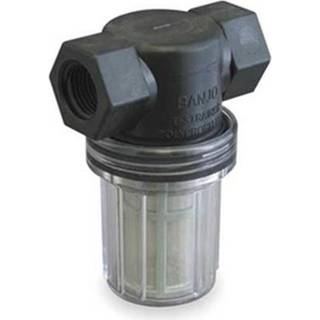 Banjo LSTM050-80C polypropylen mini T-strainer med klar sk?l 80 mesh 1/2 """" NPT-kvinde