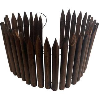 Worth Garden Wooden Short hegn kantede br?ndte tr?finish udend?rs have gr?spl?ne landskab kantning fleksibelt dekorativt gr?nse tr?hegn - fjederh