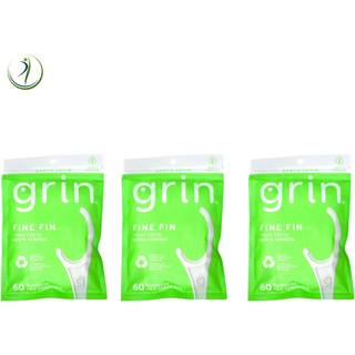 Grin | Dentaltråd | 3 pakker med 60 (fine finnstamme tænder dits serr? Es)