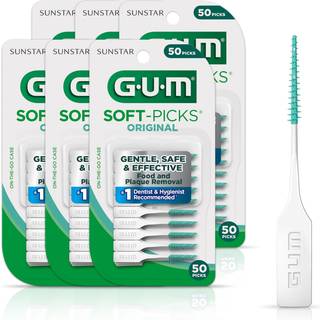 Gummi soft-picks Original Let at bruge tandpluk til tænder Rengøring Sundhed Disponible Interdental børster med praktisk bæretaske Tandlæge Anbef