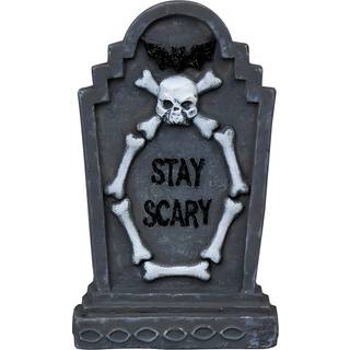 Stay Scary Deko Grabstein mit Fledermaus 14,5cm