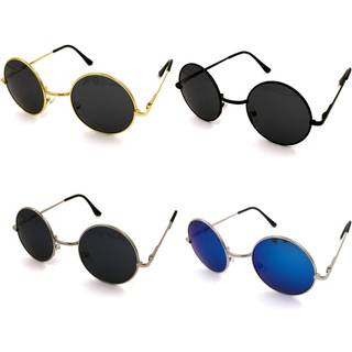 SKALO runde solbriller - Gold/Black