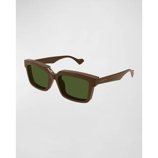 Gucci GG1543S With Clip-On 002 54 Briller Mænd Brun - Brown - 54mm