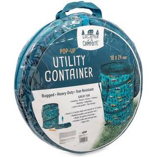 Camco Life er bedre p? campingpladsen Pop-Up Utility Container 18 x 24-tommer en kompakt st?rrelse til multifunktionsanvendelse Skitserede RVS og