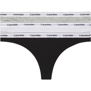Calvin Klein 3-pak Modern Logo Thongs - White/Grey - Small