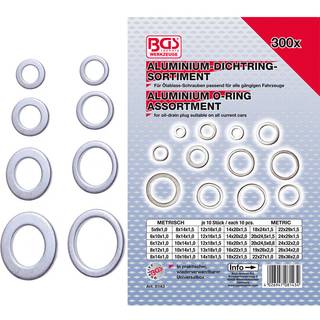 BGS Alu pakningsringesortiment. 300 dele