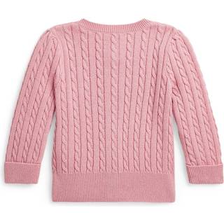 Ralph Lauren Kabelstrikket Babycardigan Tickled Pink 12 months  Lyserød  12 måneder  kvinde