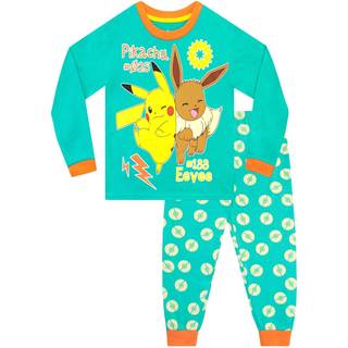 Character Character Green 100% Cotton Pokemon Pikachu and Eevee Pyjamas