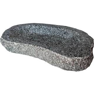 Fuglebad naturform mørk granit 30x19 cm
