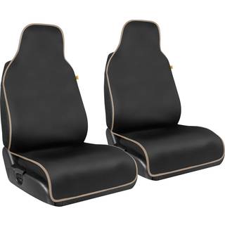 Katte vandt?t bils?deovertr?k til fors?der 2 pakke med beige trim - holdbare neopren s?deovertr?k til biler passer til 95% af biler lastbiler SUV