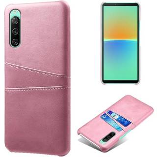 SKALO Sony Xperia 10 IV PU-læder Kortholder Cover - Rosa guld