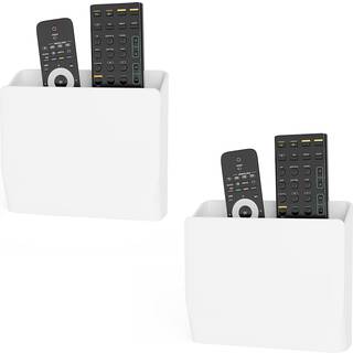 Wali Remote Control Holder Wall Mount 2 Pack 5 tommer hulfrit tv-fjernholder v?gmontering Ingen grund til at bore huller kl?bende v?gmontering af
