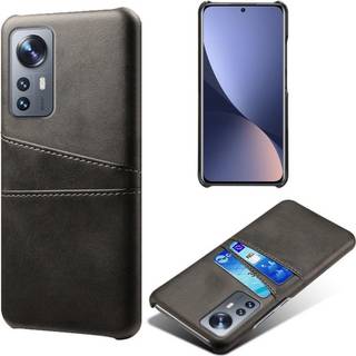 SKALO Xiaomi 12 Pro PU-læder Kortholder Cover - Sort