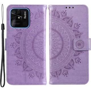 SKALO Xiaomi Redmi 10C Mandala Flip Cover - Turkis