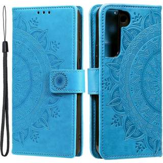 SKALO Samsung S22+ Mandala Flip Cover - Blå - Blå
