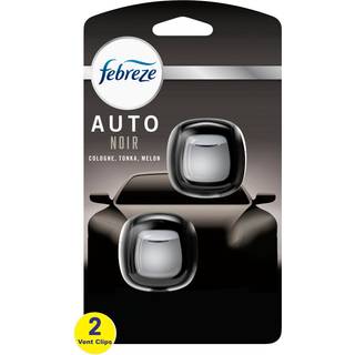 Febreze AUTO Air Freshener Vent Clip Ember 07 oz. Car Vent Clip Pakke med 2 (NOIR)