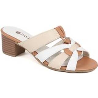 Pavers Pavers Block Heeled Mule Brown Sandals