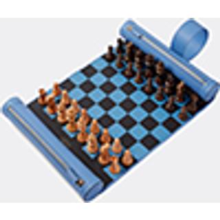Smythson Decorative Objects - 'Panama' chess roll, Nile Blue in BLUE LEATHER