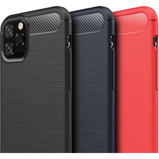 SKALO iPhone 11 Pro Max Armor Carbon Stødsikker TPU-cover - Sort