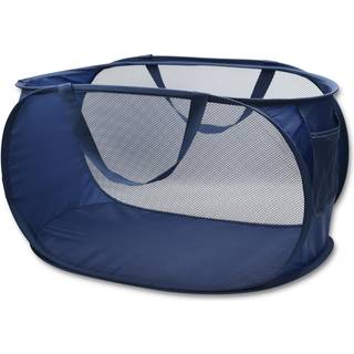 Honoma robust mesh vaskeri hæmmer kurv taske pop up kurv med sidelomme til vaskerum badeværelse børne værelse college sovesal eller rejse (pop va