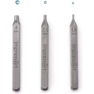 Impressart - Crystal Setter Metal Stamping Punches Kit inkluderer 216 F?dselssten Farvede krystaller og 3 metalstemplingsstanser