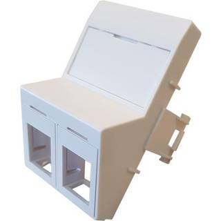 Dataudtag 2Xrj45 Keystone Type C Skrå Hv Solar