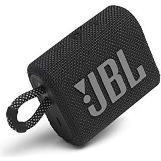 JBL - GO3 bærbar vandtæt trådløs højttaler - sort (fornyet)
