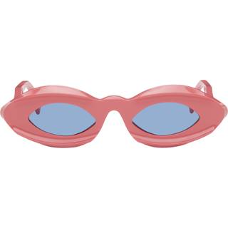 Marni Unisex Dark Doodad Pink XGT Solbriller Acetat Rosa Lyseblå Geometrisk Normal