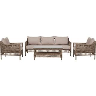 Frøya Loungesæt 5 pers. 4 dele, beige/natur