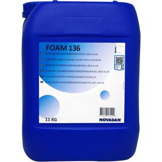 Novadan Foam 136 Skumrengøring 11 kg Alkalisk/affedtende med klor (13120)