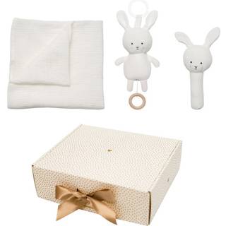 Jabadabado Bunny Tæppe Gavesæt, Hvid