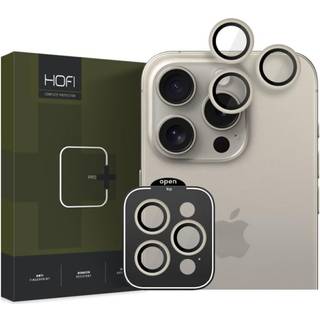 iPhone 15 Pro/15 Pro Max Hofi Camring Pro+ Kameralinsebeskytter - Titanium / Sort Kant