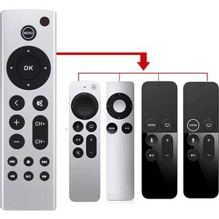 Universal fjernbetjening til Apple TV 4K/HD - sølv